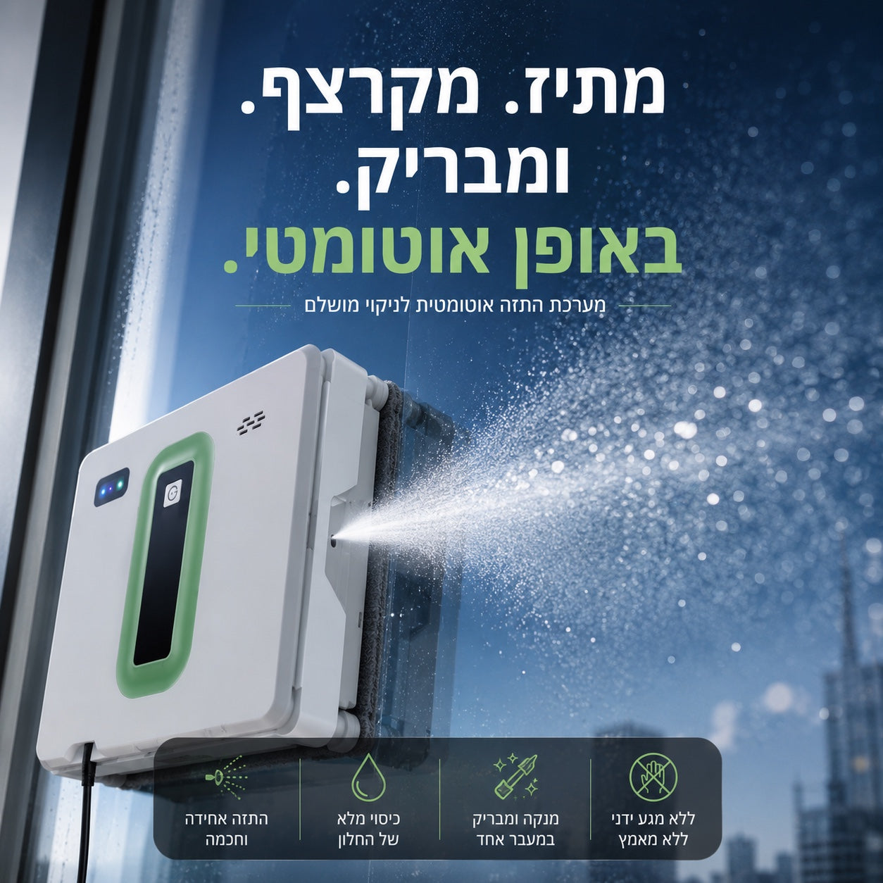 מערכת חכמה לניקוי חלונות | Clearon