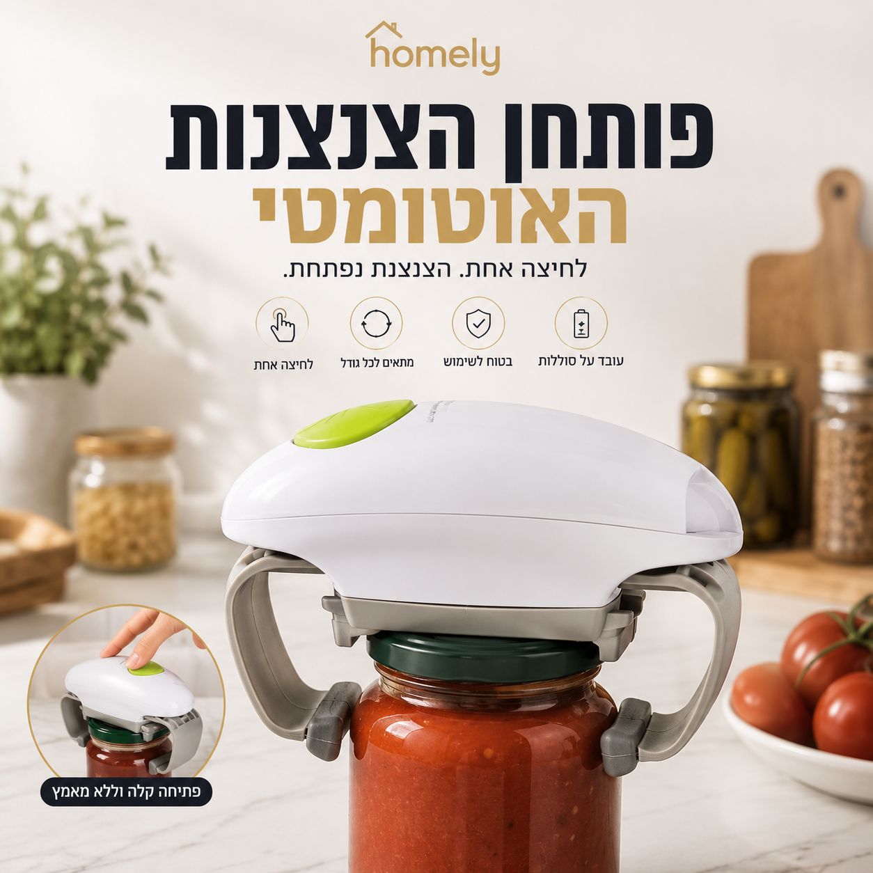 פותחן הצנצנות האוטומטי | Homely
