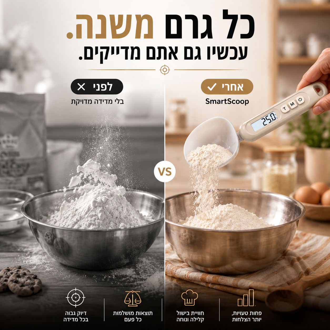 כף שקילה דיגיטלית חכמה | SmartScoop