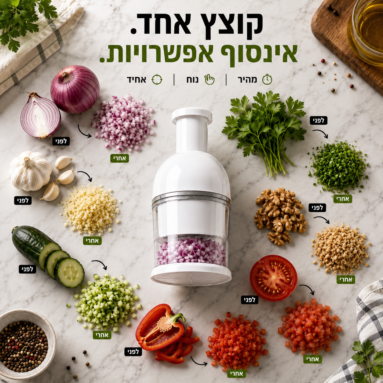 קוצץ ירקות מקצועי | PrepMaster™