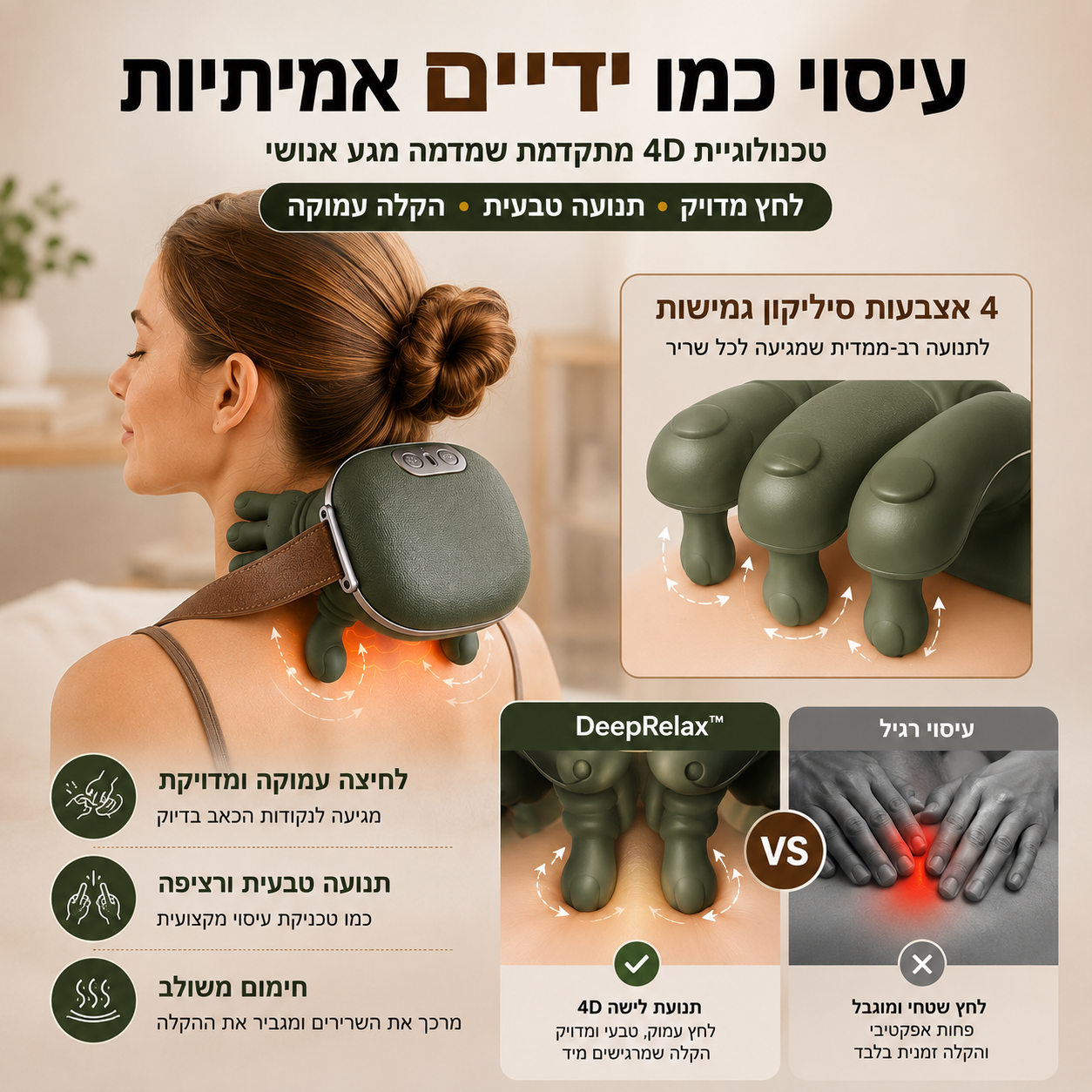 מעסה שרירים מקצועי | DeepRelax™