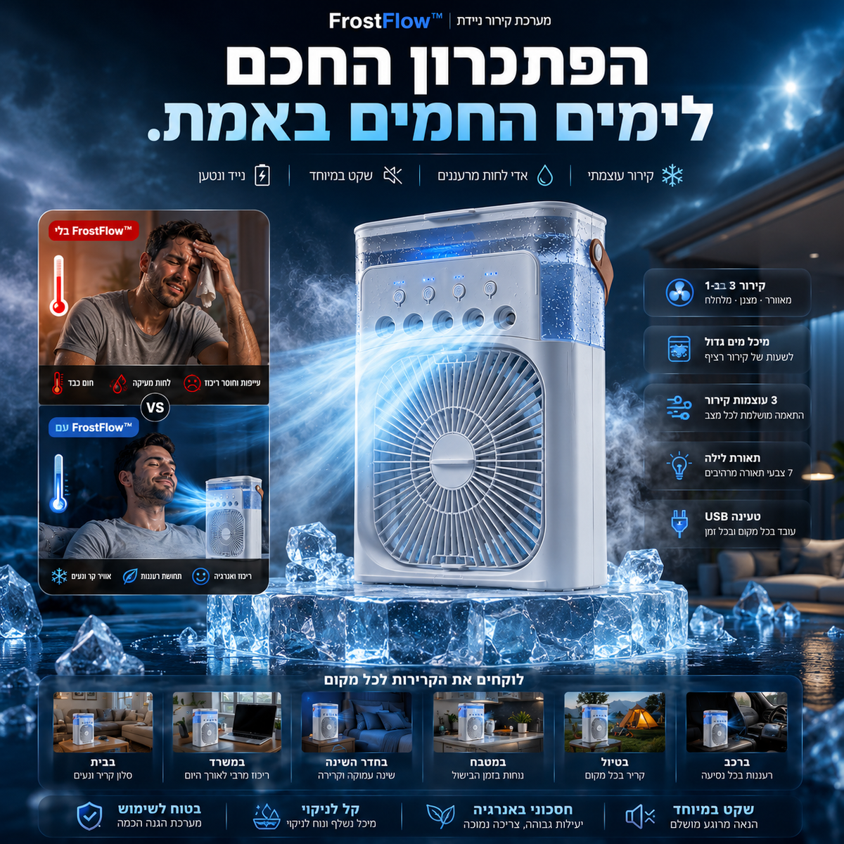 מערכת קירור ניידת | FrostFlow™
