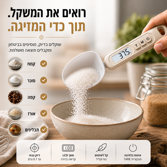 כף שקילה דיגיטלית חכמה | SmartScoop