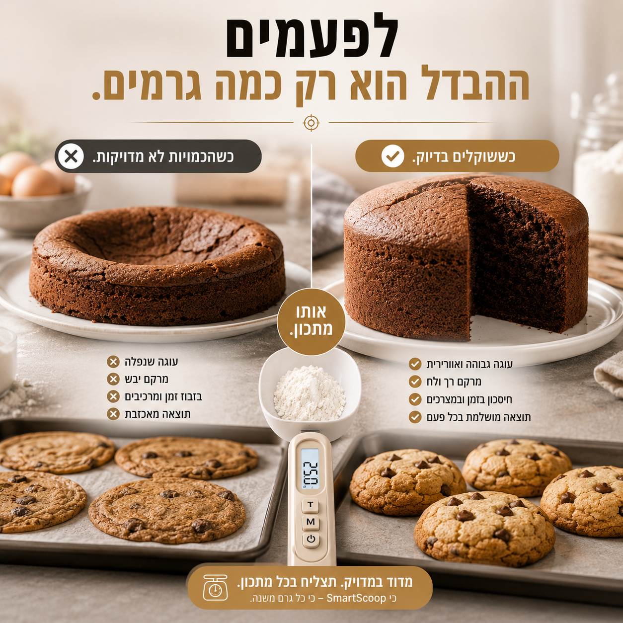 כף שקילה דיגיטלית חכמה | SmartScoop