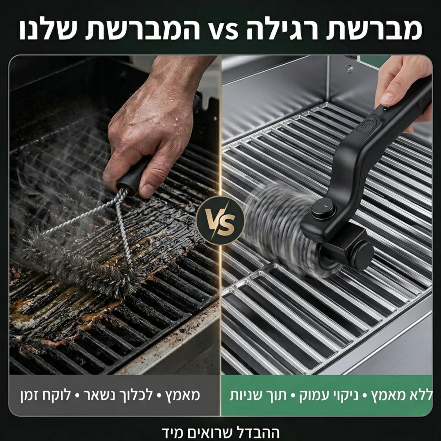 Turbo GrillMaster™ | ניקוי עוצמתי לגריל תוך דקות